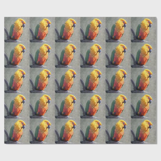 Jenday Conure Wrapping Paper Geschenkpapier (Flach)