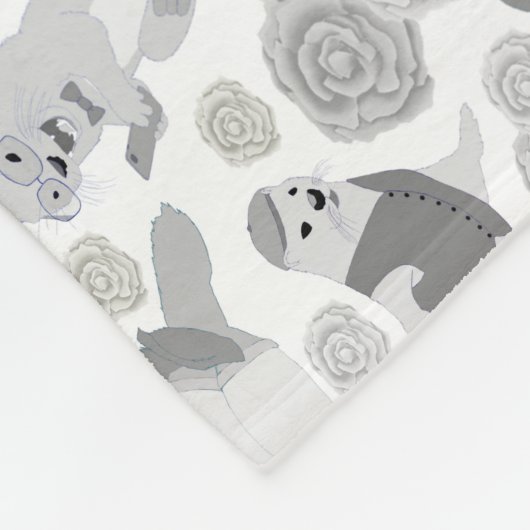 Jene Otter-Hipster Fleecedecke (Ecke)