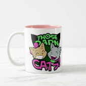 Jene verflixte Katzen-Tasse Zweifarbige Tasse (Links)