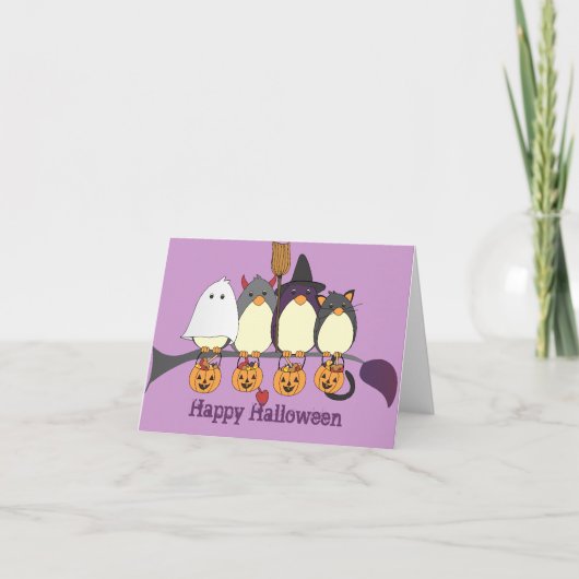 Jene Vögel auf Halloween Karte (Vorderseite)
