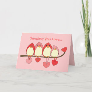 Jene Vögel auf Valentinstag Feiertagskarte
