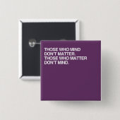 JENES KÜMMERN SICH WHO VON BEDEUTUNG SIND NICHT BUTTON (Vorne & Hinten)