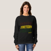 Jeneteenth Black Freedom seit 1865 Sweatshirt (Vorne ganz)