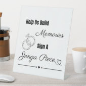 Jenga Game, Wedding Sign, Empfang Guest Games Sockelschild (In Situ)