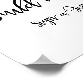 Jenga Piece Guestbook Sign | Kalligrafie Poster (Ecke)