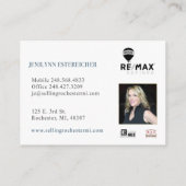 Jenilyn E Custom Business Cards Visitenkarte (Rückseite)