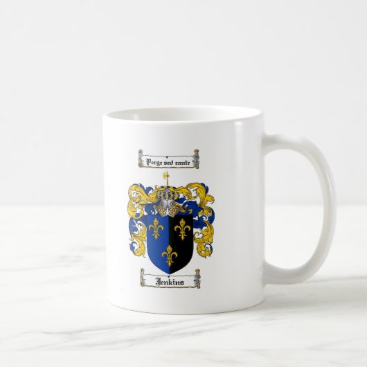 JENKINS FAMILIENWAPPEN - JENKINS WAPPEN KAFFEETASSE (Rechts)