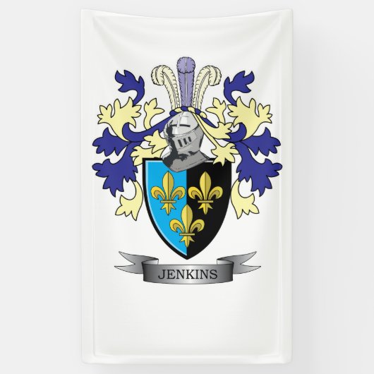 Jenkins Familienwappen-Wappen Banner (Vertikal)