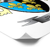 Jenkins-Familienwappen-Wappen Poster (Ecke)