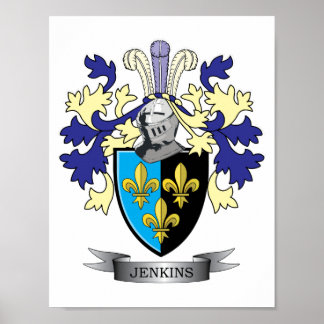 Jenkins-Familienwappen-Wappen Poster