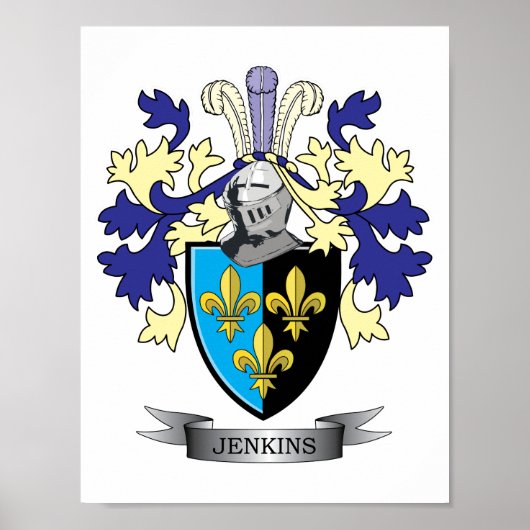 Jenkins-Familienwappen-Wappen Poster (Vorne)