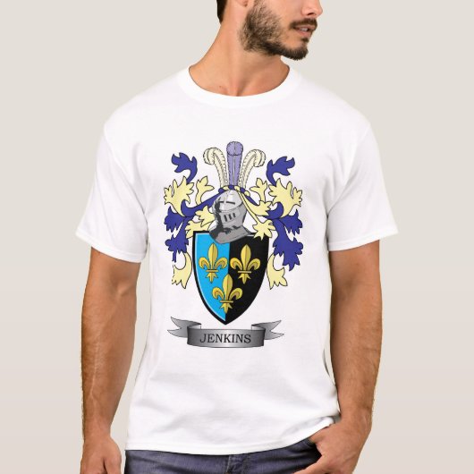 Jenkins Familienwappen-Wappen T-Shirt (Vorderseite)