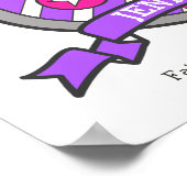 Jenna individuelle Name bedeutet rosa lila Buchsta Poster (Ecke)