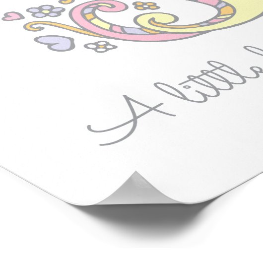 Jenna Name und Bedeutung Doodle Initial Art Poster (Ecke)