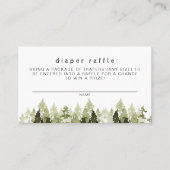 JENNA Rustic Pine Baby Diaper Raffel Ticket Game (Vorderseite)