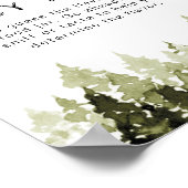 JENNA Rustic Pine Guess The Baby Food Baby Dusche Poster (Ecke)