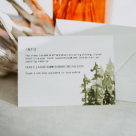 JENNA Rustic Pine Tree Wedding Details Card Einladung