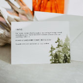JENNA Rustic Pine Tree Wedding Details Card Einladung