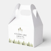 JENNA Rustic Watercolor Pine Tree Baby Dusche Geschenkschachtel (Vorderseite)