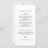 JENNA Rustic Watercolor Pine Tree Program Dankeskarte (Rückseite)