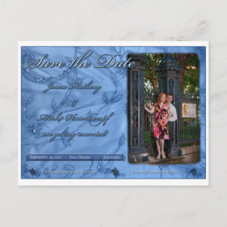 Jenna und Mitch Save the Date Ankündigungspostkarte