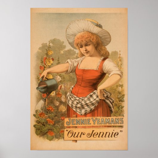 Jennie Yeamans "Our Jennie" Theaterposter Poster (Vorne)