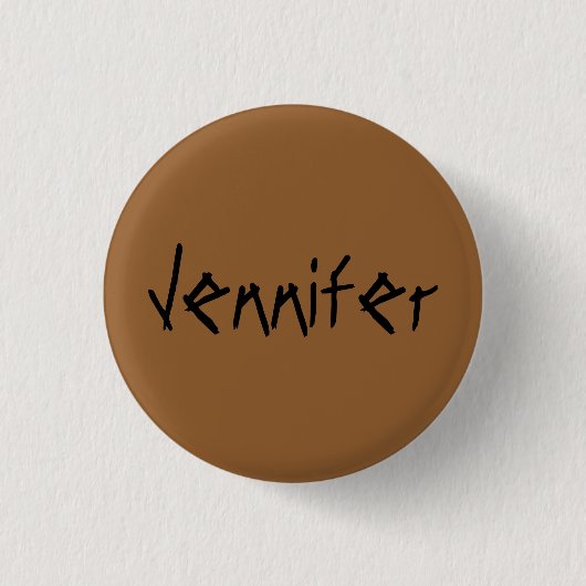Jennifer aus verwaistem Schriftart Button (Vorderseite)