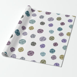 Jennifer Large Watercolor Dots blue green lila Geschenkpapier