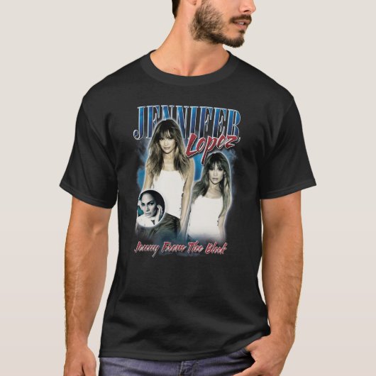 Jennifer Lopez Bootleg Portrait T-Shirt (Vorderseite)