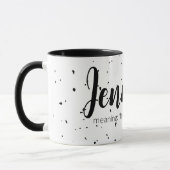 Jennifer Name Tasse bedeutet Schwarz-Weiß-Moderne (Links)