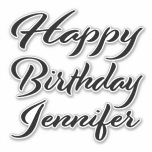 Jennifer Name Vorname black Sticker Geburtstag
