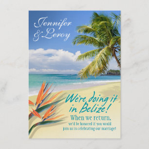 Jennifer-SMARAGD WÄSSERT Belize-Empfang (Leinen) Einladung