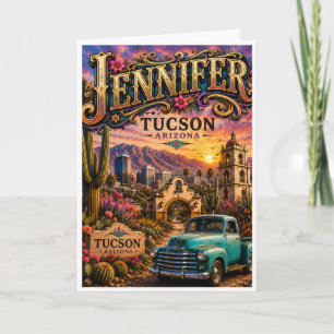 Jennifer Tucson Arizona Personalisierte Südwestlic Karte