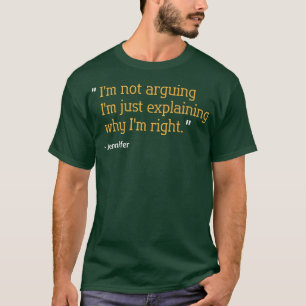 JENNIFER Zitat Personalisiert Funny Birthday Na T-Shirt