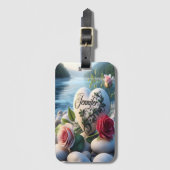 Jennifers Herz am Fluss Gepäckanhänger (Vorderseite Vertikal)