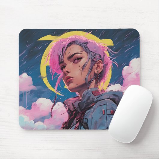 Jenny Cyberpunk Mousepad (Mit Mouse)