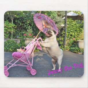 Jenny der Mops - Mausunterlage Mousepad