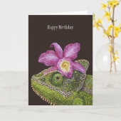 Jenny, die Chamäleon-Geburtstagskarte Karte (Gelbe Blume)