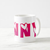 Jenny in Hearts Kaffeetasse (VorderseiteRechts)