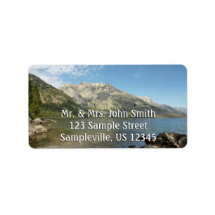 Jenny Lake at Grand Teton National Park Adressaufkleber