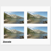 Jenny Lake at Grand Teton National Park Rechteckiger Aufkleber (Blatt)