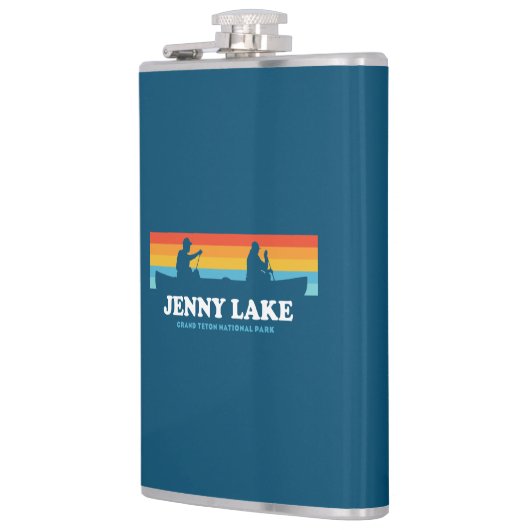 Jenny Lake Grand Teton National Park Canoe Flachmann (Links)