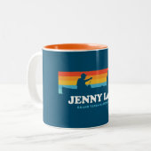 Jenny Lake Grand Teton National Park Canoe Zweifarbige Tasse (Vorderseite Links)