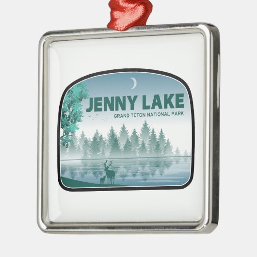 Jenny Lake Grand Teton Nationalpark Deer Ornament Aus Metall (Links)