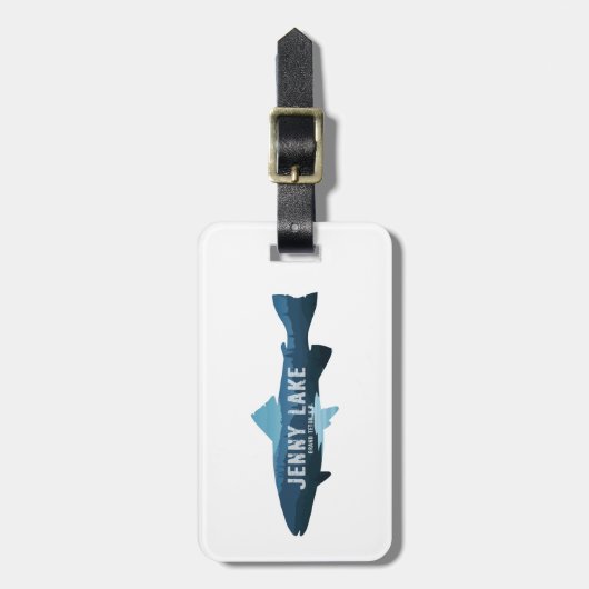 Jenny Lake Grand Teton Nationalpark Fish Gepäckanhänger (Vorderseite vertikal)