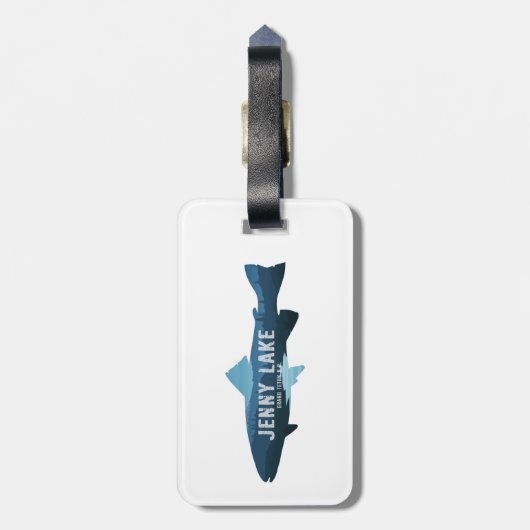 Jenny Lake Grand Teton Nationalpark Fish Gepäckanhänger (Rückseite vertikal)