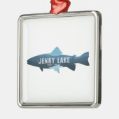 Jenny Lake Grand Teton Nationalpark Fish Ornament Aus Metall (Links)