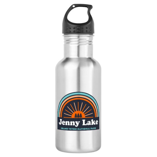 Jenny Lake Grand Teton Nationalpark Rainbow Edelstahlflasche (Vorderseite)