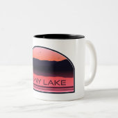 Jenny Lake Grand Teton Nationalpark Red Sunrise Zweifarbige Tasse (VorderseiteRechts)