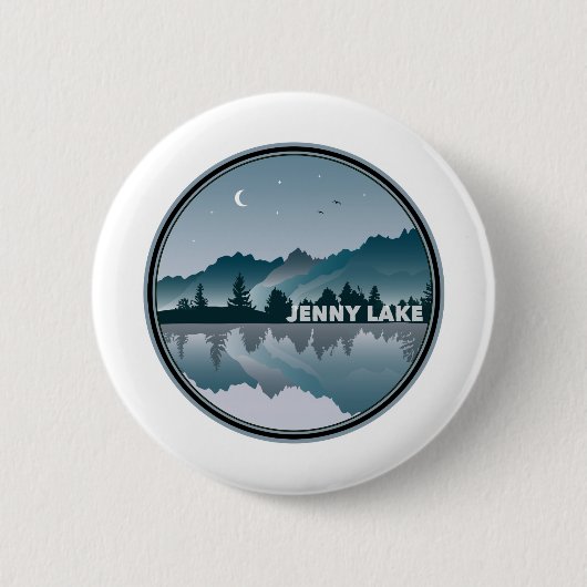 Jenny Lake Grand Teton Nationalpark Reflection Button (Vorderseite)